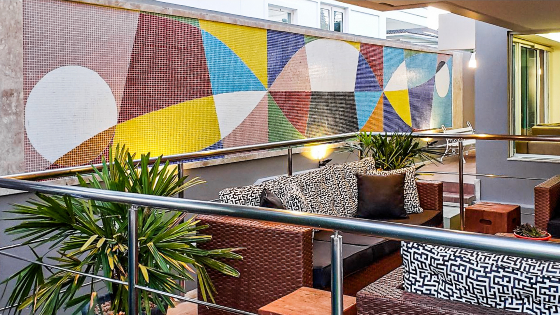 1 Mosiaco em Vidrotil: Série "Manhã e Noite"