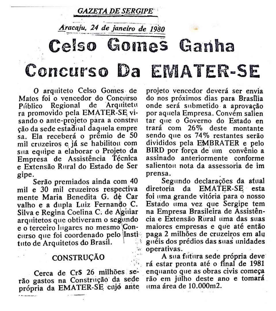 3 Concurso "Sede da Emater-Se".