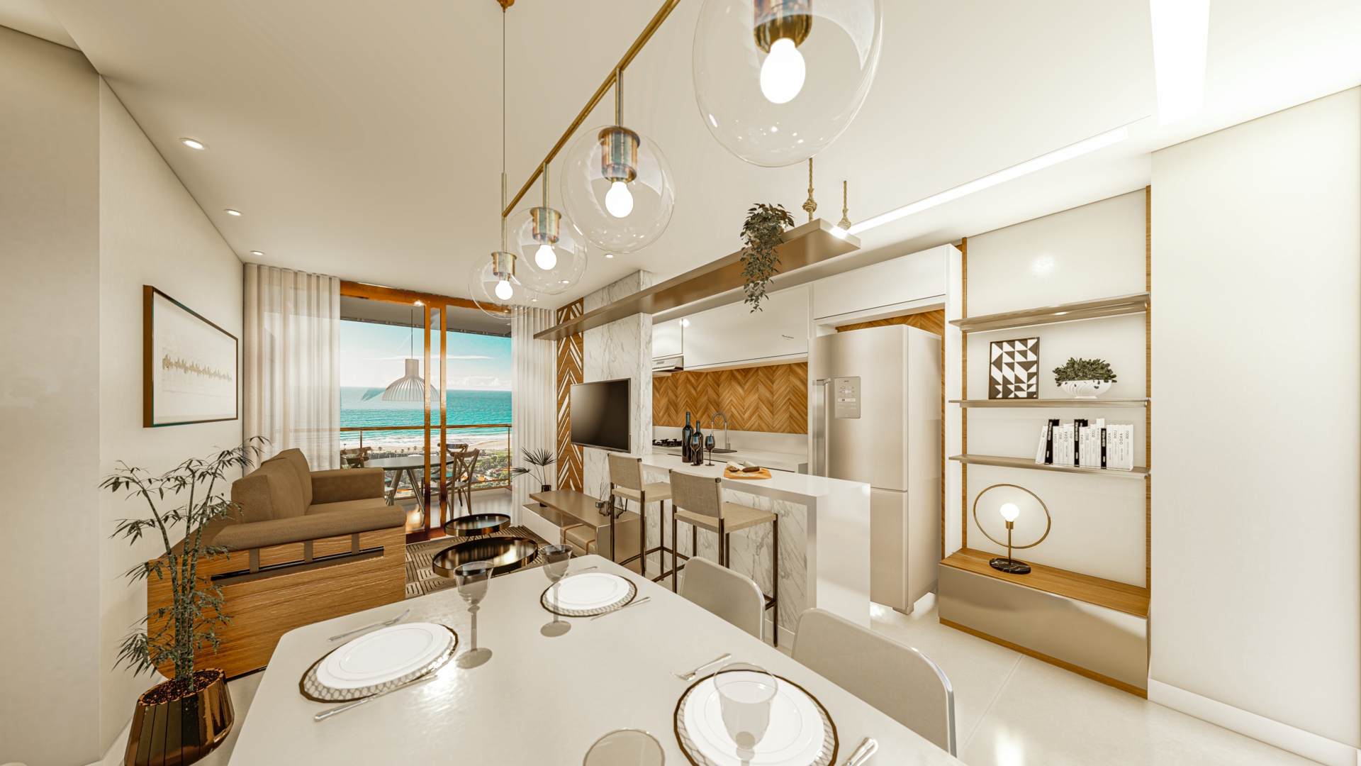 Blue Ocean Sala do Apto. tipo